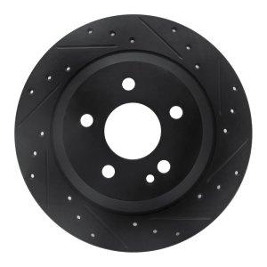 Mercedes-Benz Viano Brake Rotor (1) - Rear Right - R1 Concepts - Drilled & Slotted - Black - `16-`23
